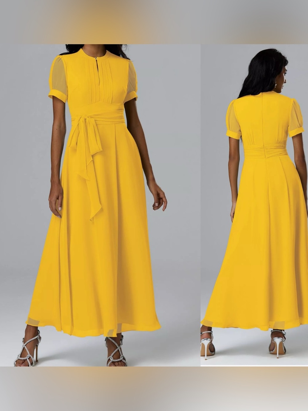 AW Bridal Christina Maxi Dress with Tie Waist